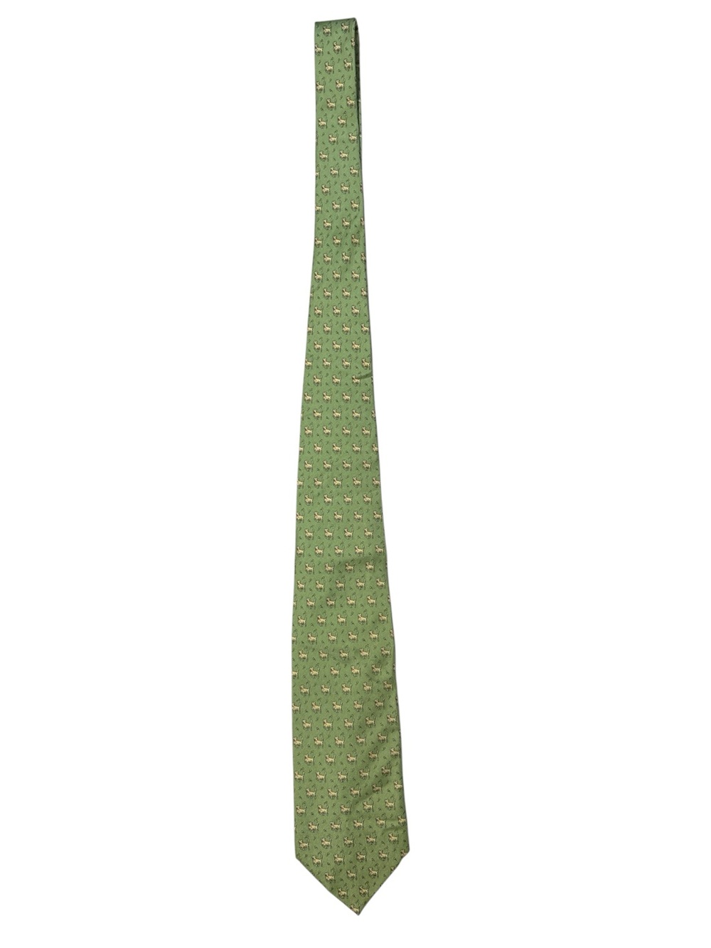 Vineyard Vines Green Dog Silk Tie